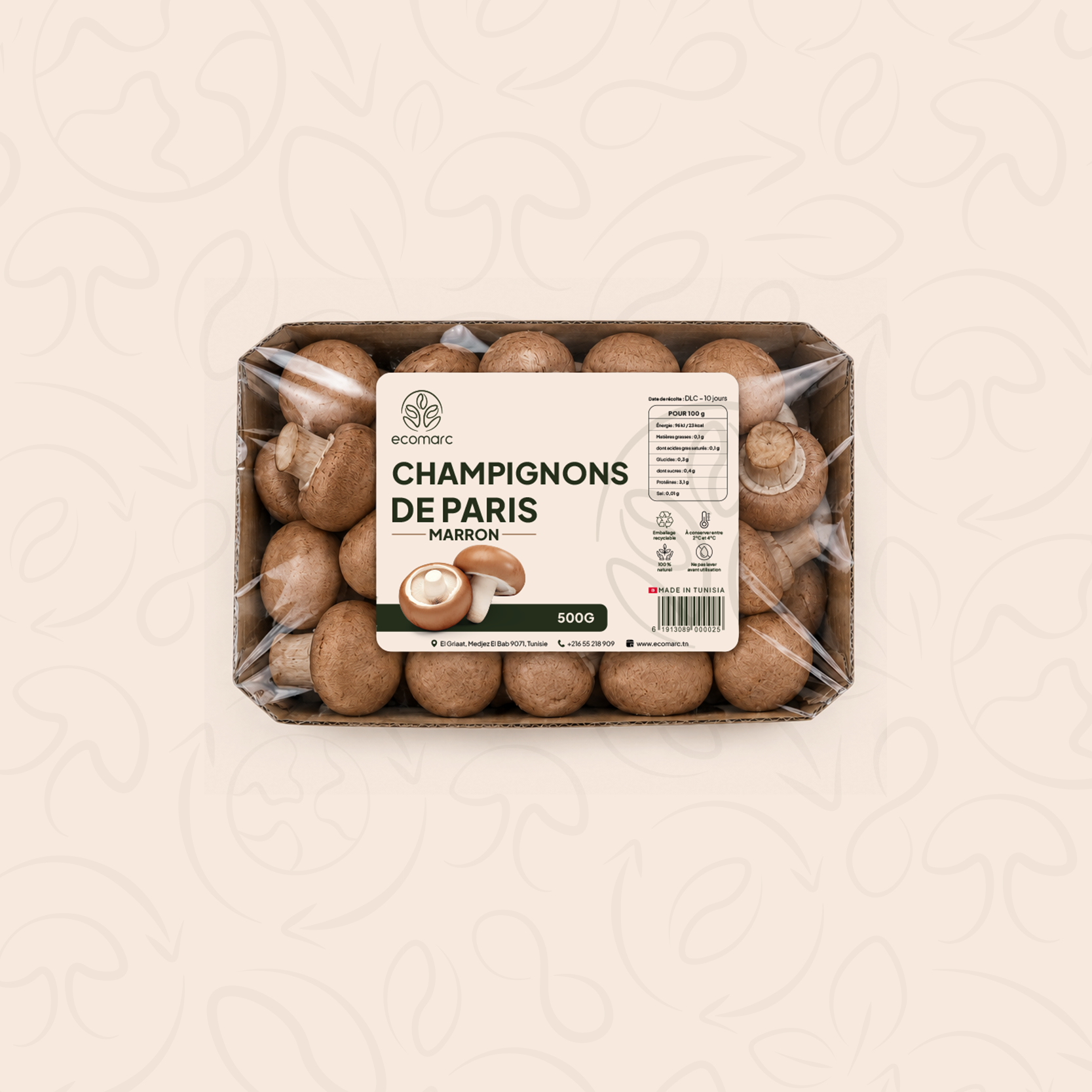 Champignons de Paris marrons